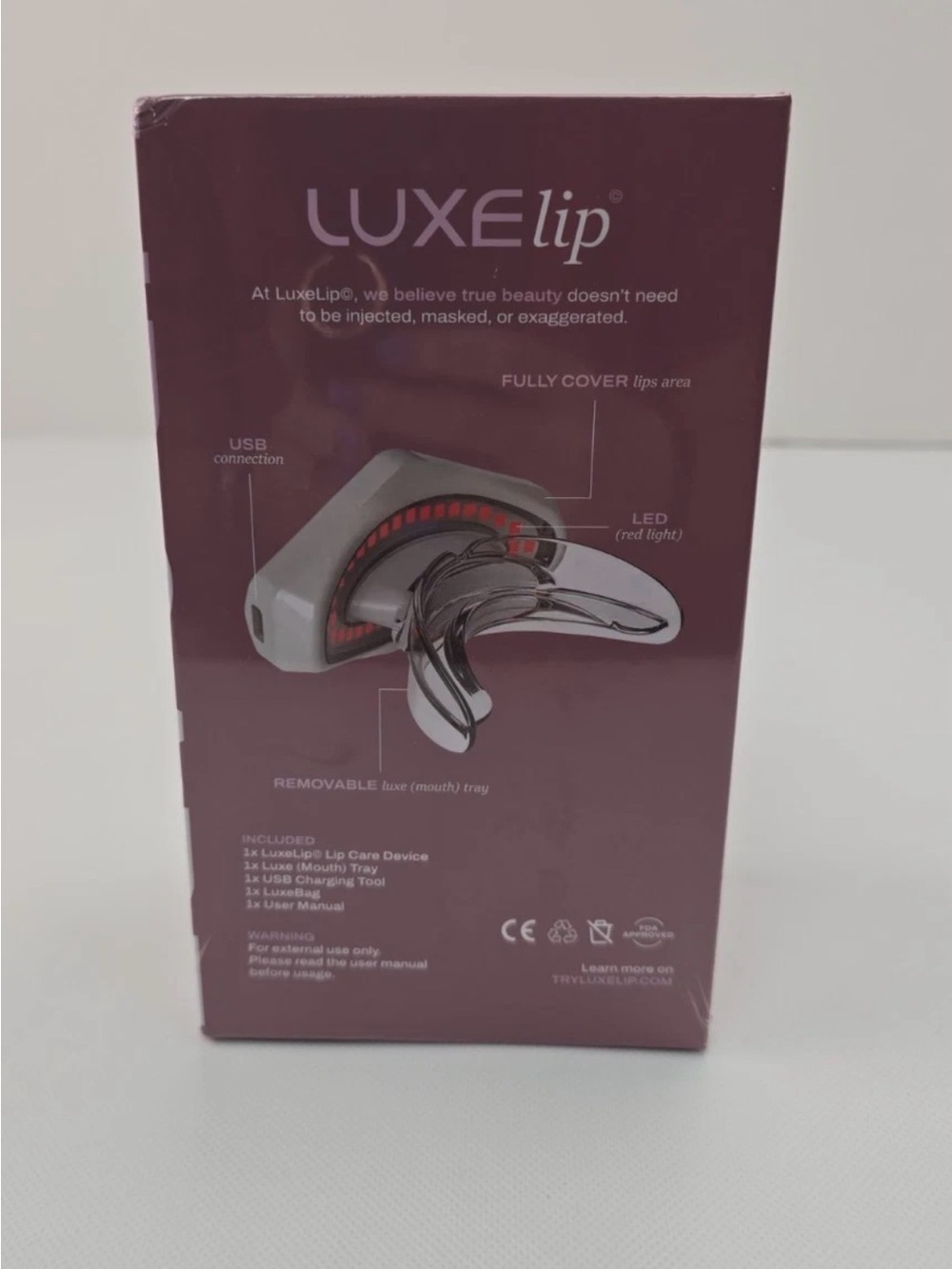 LuxeLip Lip Care Device - sealed box.